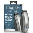 thumbnail interactive-video image 1 of Titanium Edge Micro T-Blade – Men’s Precision Trimmer for Beard, Mustache & Body Hair – Adjustable Comb, Titanium Blade, Hypoallergenic, Travel Ready, 1 of 9