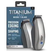 Titanium Edge Micro T-Blade   Men s Precision Trimmer for Beard, Mustache & Body Hair   Adjustable Comb, Titanium Blade, Hypoallergenic, Travel Ready