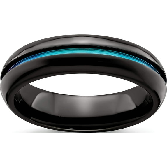 Titanium Edward Mirell Black Ti Anodized 6mm Band (Size 11) Made In United States emr175-11