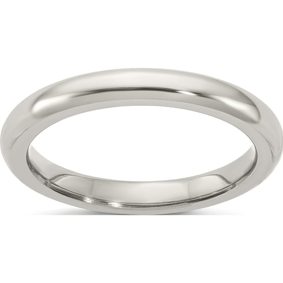 Titanium Edward Mirell Domed 3mm Polished Band (Size 11) Made In United States emr151-3mm-11