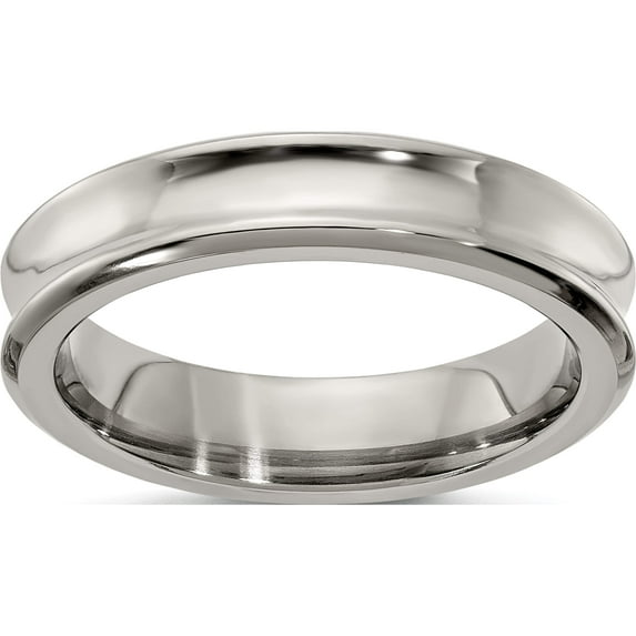 Titanium Edward Mirell Polished Concave 5mm Band (Size 11) Made In United States emr364-5mm-11