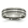 thumbnail image 1 of Titanium Enameled Flat 6mm Satin & Polished Band Size: 13; for Adults and Teens; for Women and Men, 1 of 6