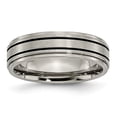 thumbnail image 1 of Titanium Enameled Flat 6mm Satin and Polished Band Ring - Size 9, 1 of 2