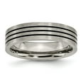 thumbnail image 1 of Titanium Enameled Flat 6mm Satin and Polished Band Ring - Size 9, 1 of 2