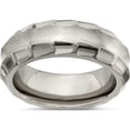 thumbnail image 1 of Titanium Faceted Edges Brushed & Polished 8mm Ring, 1 of 5
