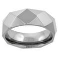 thumbnail image 1 of Titanium Faceted Polished Comfort Fit Wedding Band Ring 8mm, 1 of 1