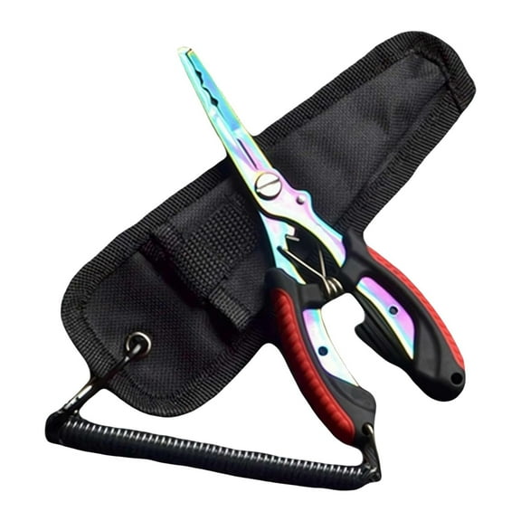 Titanium Fishing Pliers Saltwater Fishing Gear Tungsten Cutters Hook Remover Knot Tying Tool With Lanyard Ice Fishing Sea Fishing Kit Presents For Men