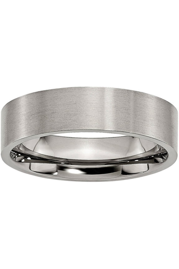Titanium Flat 6mm Brushed Band