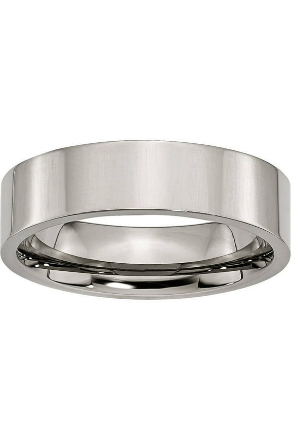 Titanium Flat 6mm Polished Band