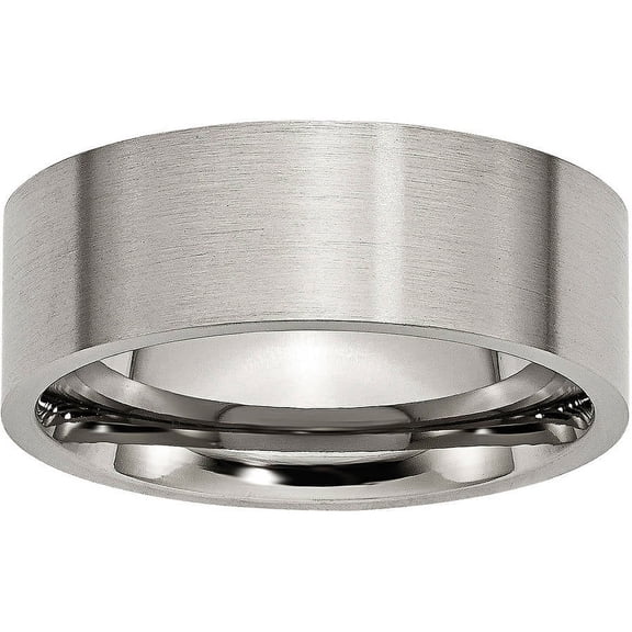 Titanium Flat 8mm Brushed Band
