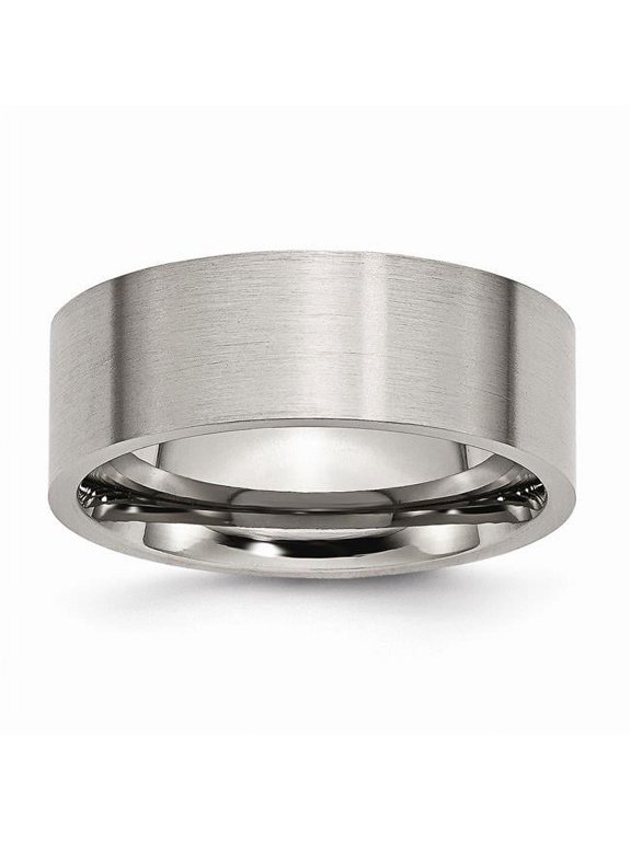 Titanium Flat 8mm Brushed Band