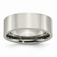thumbnail image 1 of Titanium Flat 8mm Polished Band Size: 10; for Adults and Teens; for Women and Men, 1 of 7