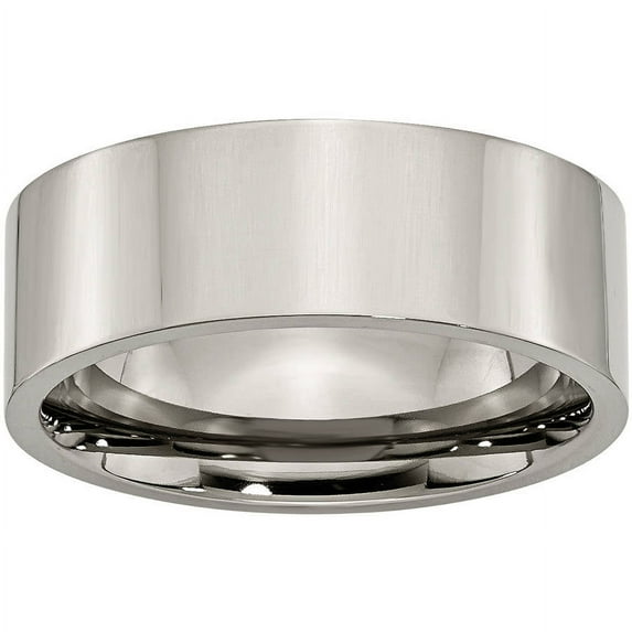 Titanium Flat 8mm Polished Band