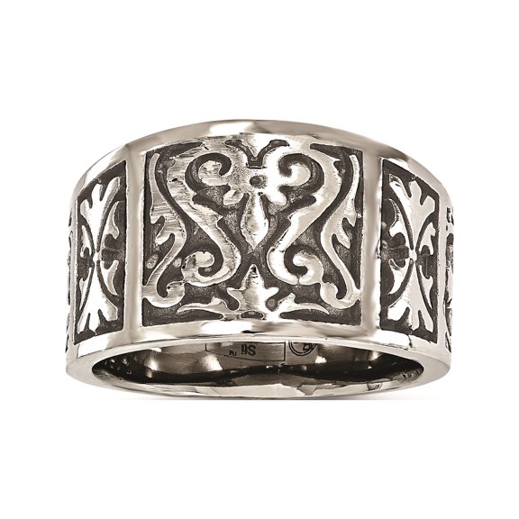 Titanium Flat Casted Brushed & Polished Ring