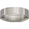 thumbnail image 1 of Titanium Flat Grooved 6mm Brushed Band (Size 8) Made In China tb201-8, 1 of 5