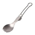 thumbnail image 1 of Titanium Foldable Spork, Outdoor Cutlery Extra Strong Ultra Lightweight, Healthy & Eco-Friendly Flatware for Camping, Hiking, Travel, Picnic, 1 of 6