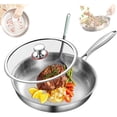 thumbnail image 1 of Titanium Fry Pan Non Stick Frying Pans with Lids Induction Compatible Egg Frying Pan for Ease of Cleaning Titanium Cooking PanTitanium,11 inch, 1 of 8