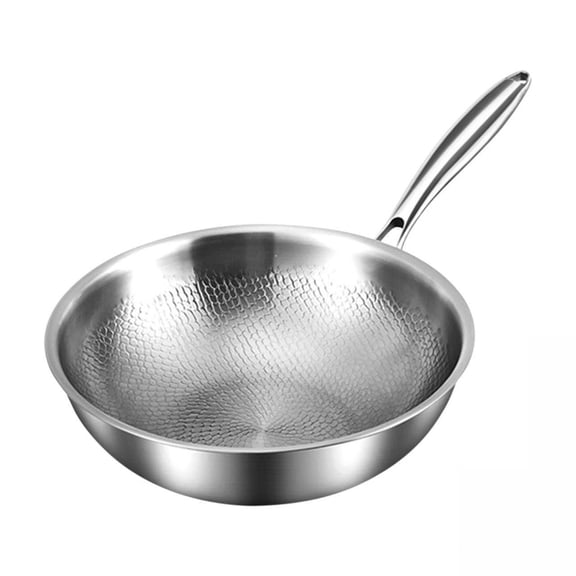Titanium Frying Pan, Non-Coated Non-Stick Skillet with Scale Hammered Surface, Induction Compatible for All Stovetops, Healthy Cookware for Household Kitchen Use