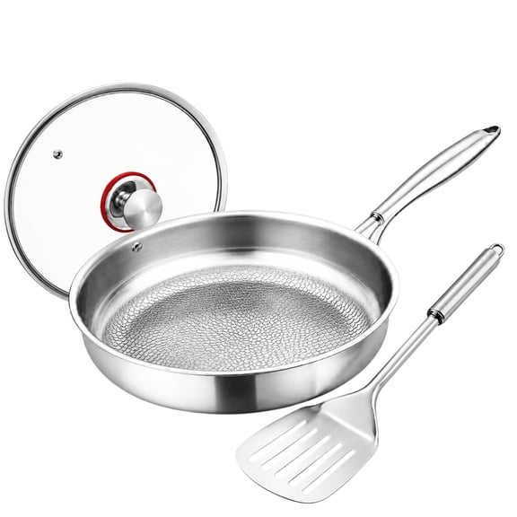 Titanium Frying Pan for Cooking | Hammered Titanium Fry Pan P(8/9/10/11/12 in)