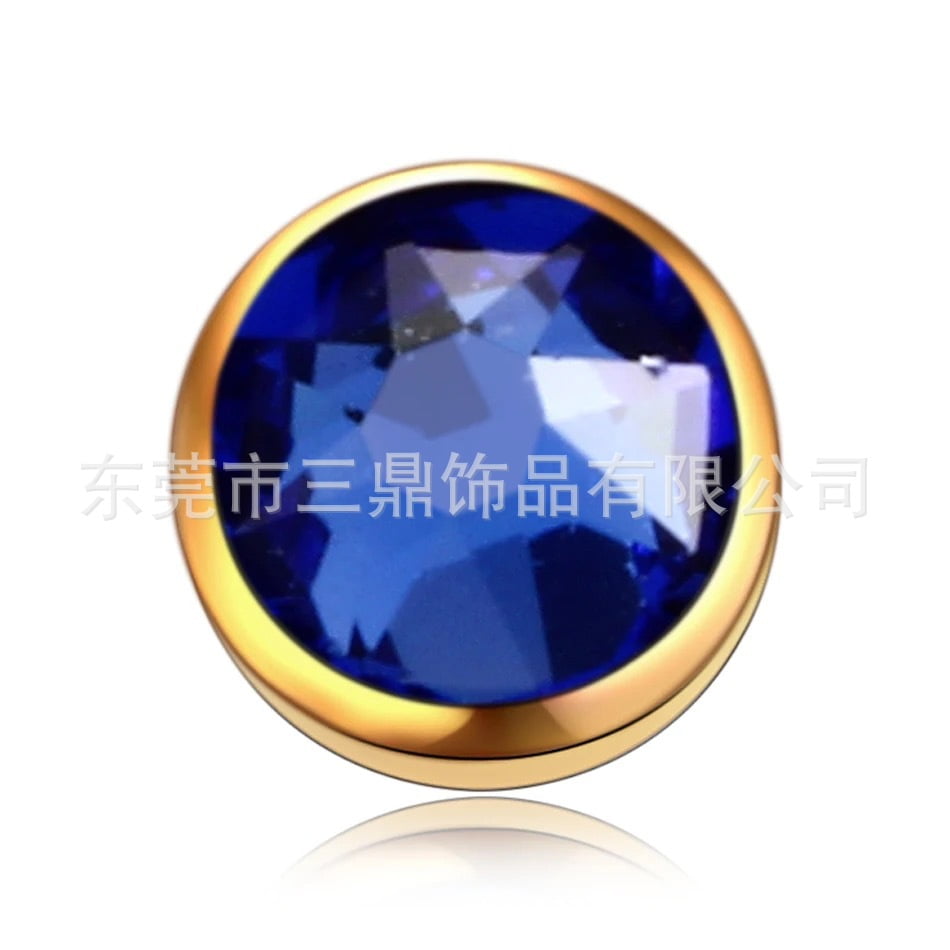 Titanium Gold Package with Czech Diamond Buried Bone Nail Skin Implant