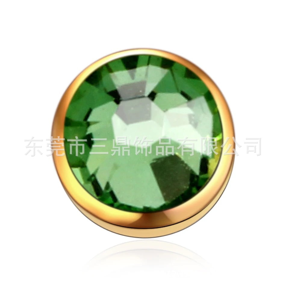 Titanium Gold Package with Czech Diamond Buried Bone Nail Skin Implant