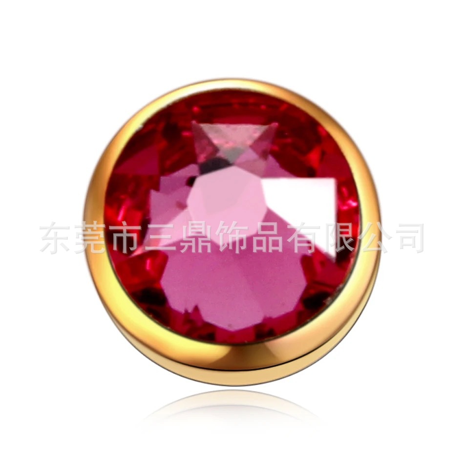 Titanium Gold Package with Czech Diamond Buried Bone Nail Skin Implant