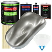 Titanium Gray Metallic Gallon Kit Low VOC URETHANE BASECOAT Car Auto Paint Kit