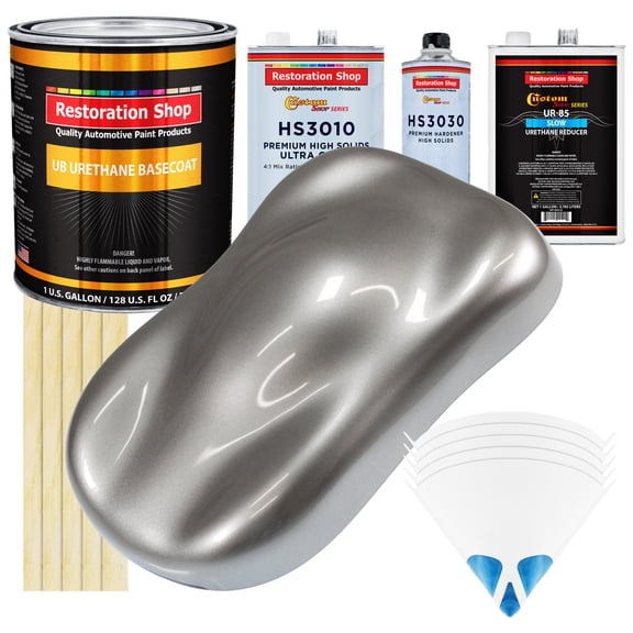 Titanium Gray Metallic Gallon URETHANE BASECOAT CLEARCOAT Auto Paint SLOW Kit