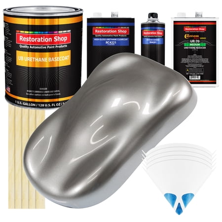 Titanium Gray Metallic Gallon URETHANE BASECOAT CLEARCOAT Car Auto Paint Kit