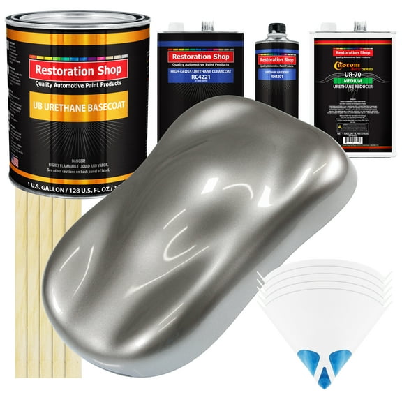 Titanium Gray Metallic Gallon URETHANE BASECOAT CLEARCOAT Car Auto Paint Kit