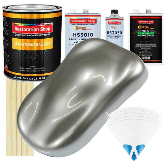 Titanium Gray Metallic Premium Gallon Kit URETHANE BASECOAT Car Auto Paint Kit