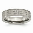 thumbnail image 1 of Titanium Greek Key 6mm Satin & Polished Band Size: 11; for Adults and Teens; for Women and Men, 1 of 6