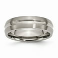 thumbnail image 1 of Titanium Grooved 6mm Brushed and Polished Band Size: 6; for Adults and Teens; for Women and Men, 1 of 6