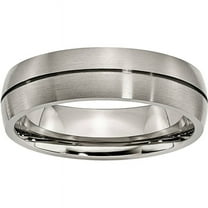 Titanium Grooved 6mm Satin Band