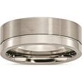 thumbnail image 1 of Titanium Grooved 8mm Brushed And Polished Band (Size 6) Made In China tb61-6, 1 of 5
