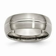 thumbnail image 1 of Titanium Grooved 8mm Brushed and Polished Band, 1 of 3