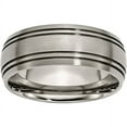 thumbnail image 1 of Titanium Grooved 8mm Satin Band, 1 of 9