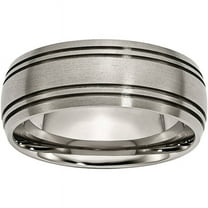 Titanium Grooved 8mm Satin Band