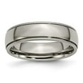 thumbnail image 1 of Titanium Grooved & Beaded Edge 6 mm Polished Band - Size 8.5, 1 of 1