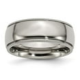 thumbnail image 1 of Titanium Grooved & Beaded Edge 8 mm Polished Band - Size 11.5, 1 of 1