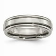 thumbnail image 1 of Titanium Grooved Edge 6mm Polished Band, 1 of 2