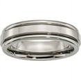 thumbnail image 1 of Titanium Grooved Edge 6mm Polished Band, 1 of 10