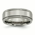 thumbnail image 1 of Titanium Grooved Edge 8mm Polished Band, 1 of 9
