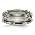 thumbnail image 1 of Titanium Grooved and Beaded 6mm Polished Band Size: 10; for Adults and Teens; for Women and Men, 1 of 6