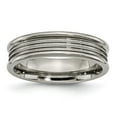 thumbnail image 1 of Titanium Grooved and Beaded 6mm Polished Band, 1 of 6