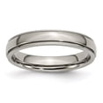 thumbnail image 1 of Titanium Grooved and Beaded Edge 4mm Polished Band Size: 5; for Adults and Teens; for Women and Men, 1 of 6