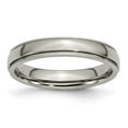 thumbnail image 1 of Titanium Grooved and Beaded Edge 4mm Polished Band, 1 of 7