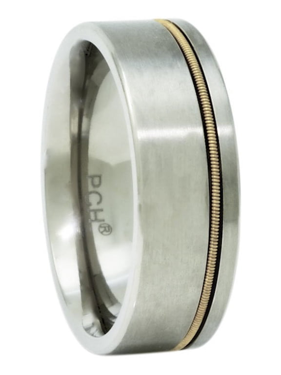 Titanium Guitar String Ring 8mm Flat Top