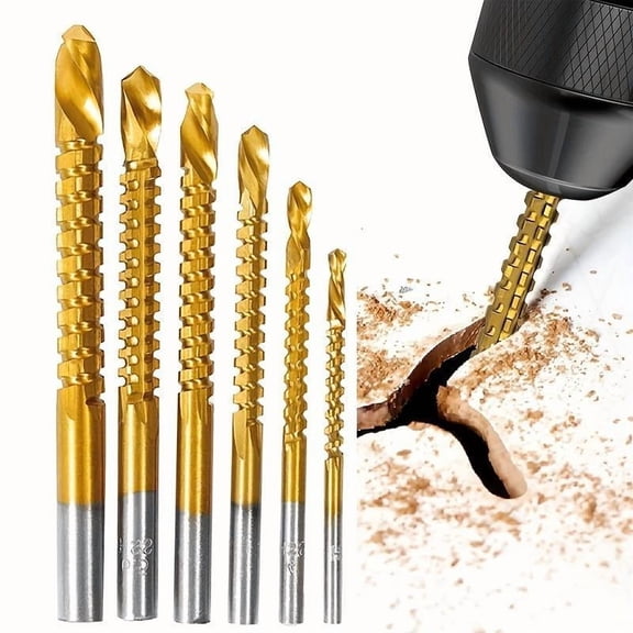 Titanium HSS Drill Bit Set, Multi-Purpose for Drilling, Cutting, Engraving & Polishing, Professional Metalworking Drill Kit for Home, Workshop & Construction Use