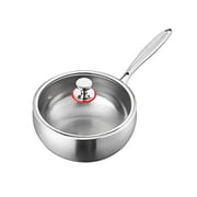 Titanium Hammered Pan with Lid, Thickened Multi-Layer Stock Pot, Titanium Wok Pan, Scratch-Resistant Non Stick Titanium Frying Pans, Even Heating for Cooking,11.02in/lid